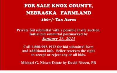For Sale in Knox County, NE | Farmland 160 +/- acres – SOLD
