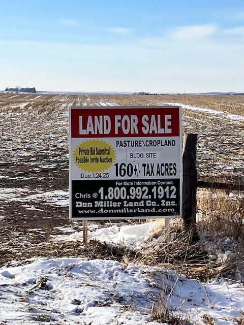 For Sale in Cedar County | 160+/- tax acres farmland – SOLD