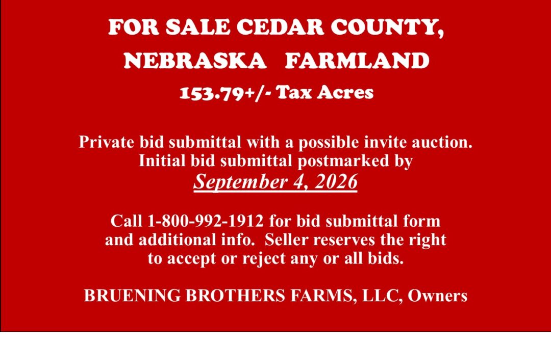For sale in Cedar County 153.79+/- tax acres