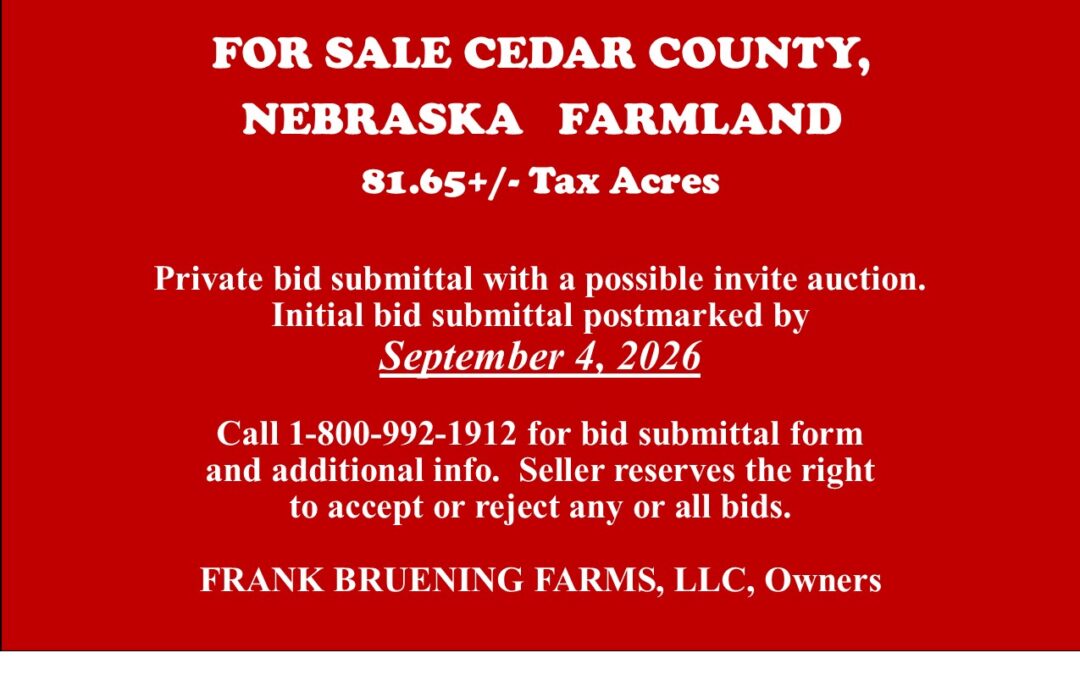 For sale in Cedar County 81.65+/- tax acres